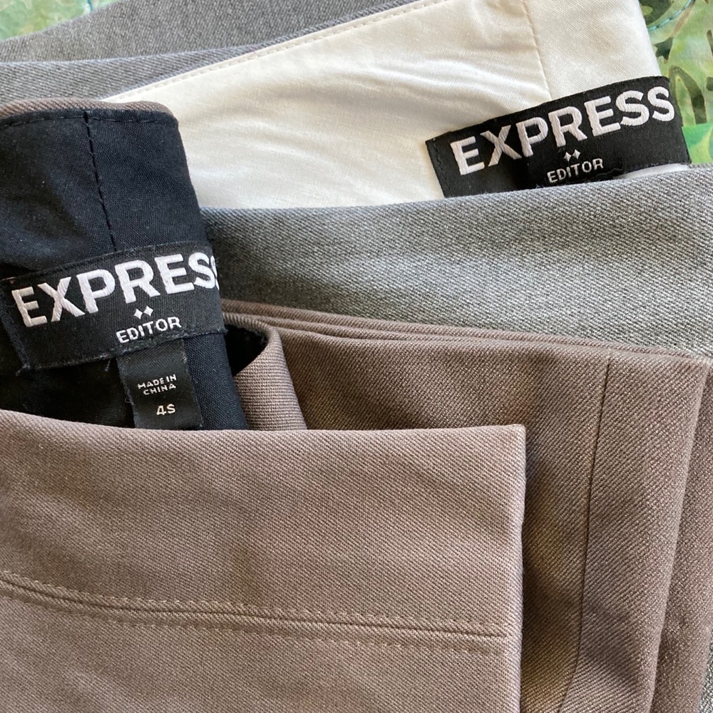 Two pairs: Express Editor Slacks sz 4s